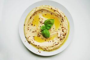 hummus di ceci, semi di sesamo